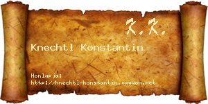 Knechtl Konstantin névjegykártya